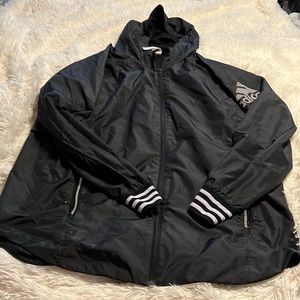adidas men’s black light windbreaker jacket Size XL